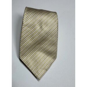 Donald J. Trump Tie Mens One Size Gold Silk Signature Collection Striped Woven